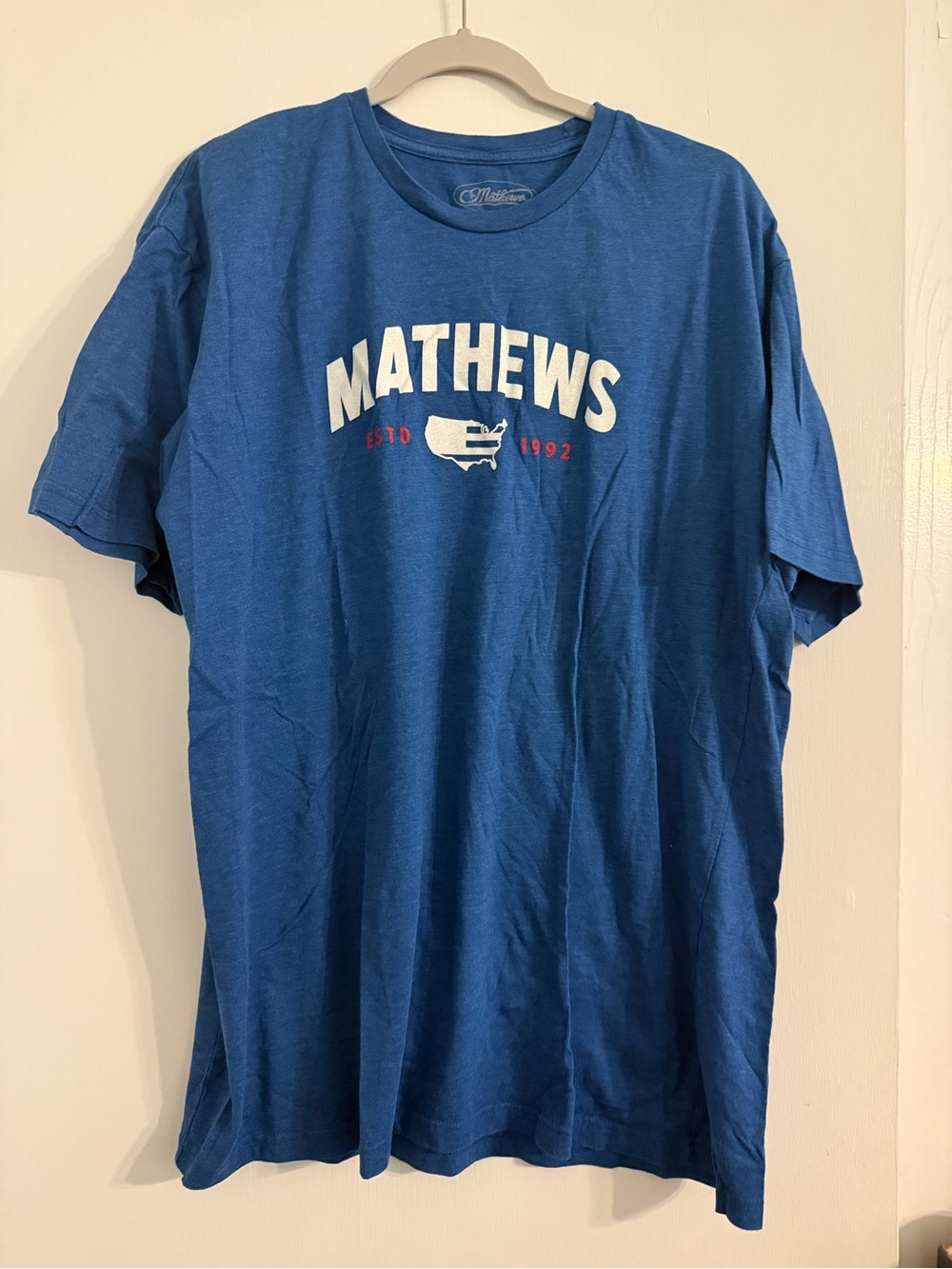 Men's Mathews Blue Logo Crewneck T-Shirt